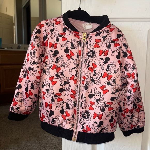 Disney Minnie Mouse Satin Bomber Jacket - Picture 1 of 5